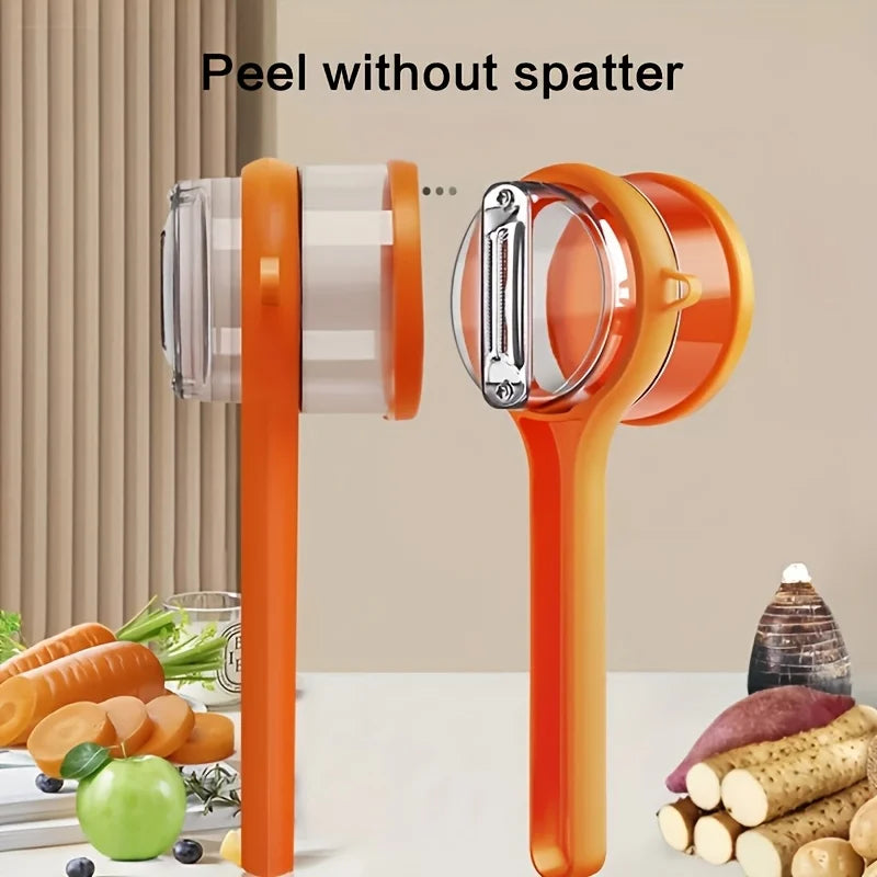 1Pc Multifunctional Peeler with Storage Box Manual Apple Peeling Cutter Portable Veggie Potatoes Peelers Kitchen Accessories