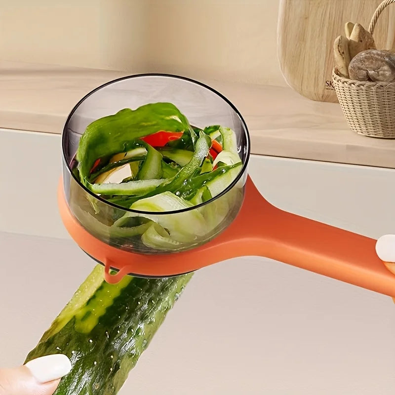 1Pc Multifunctional Peeler with Storage Box Manual Apple Peeling Cutter Portable Veggie Potatoes Peelers Kitchen Accessories